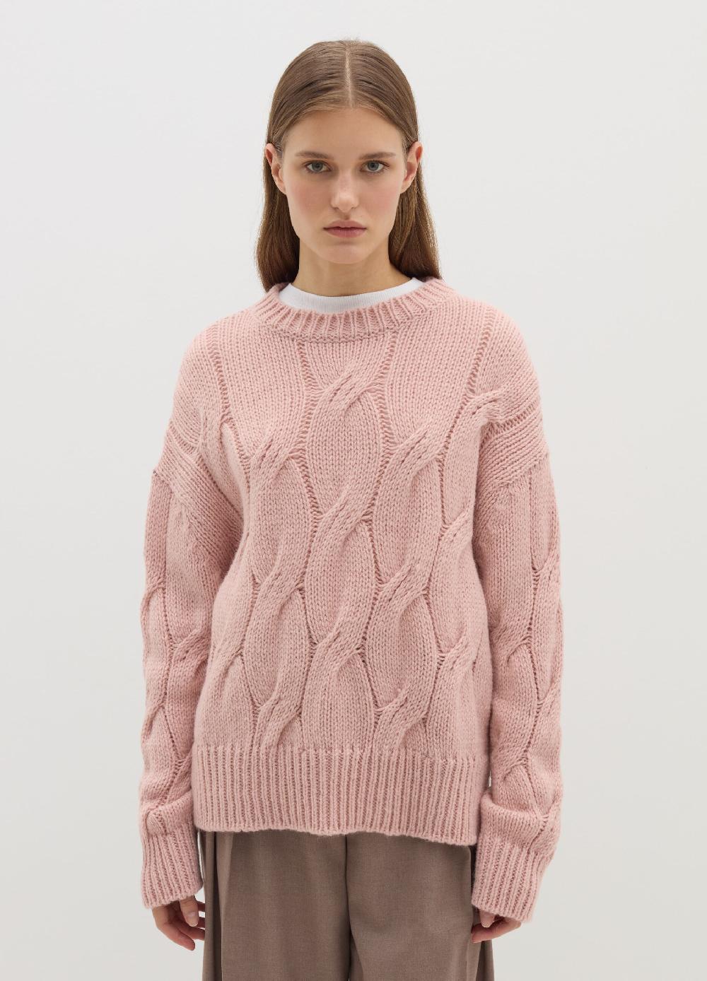 Stefanel Pullover oversize con lavorazione a treccia Saldi