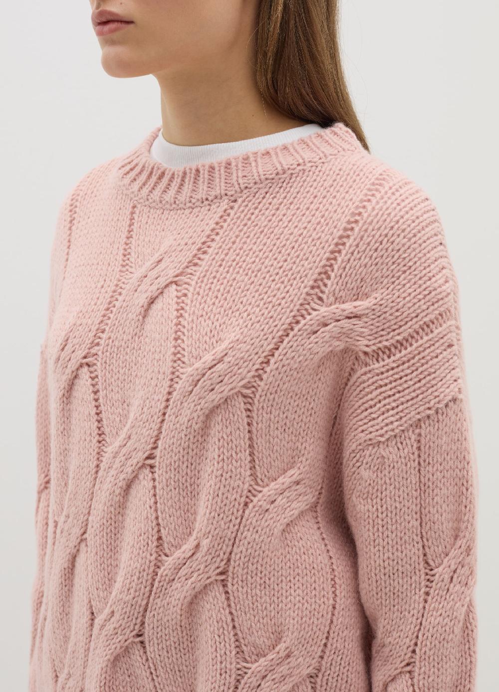Stefanel Pullover oversize con lavorazione a treccia Saldi