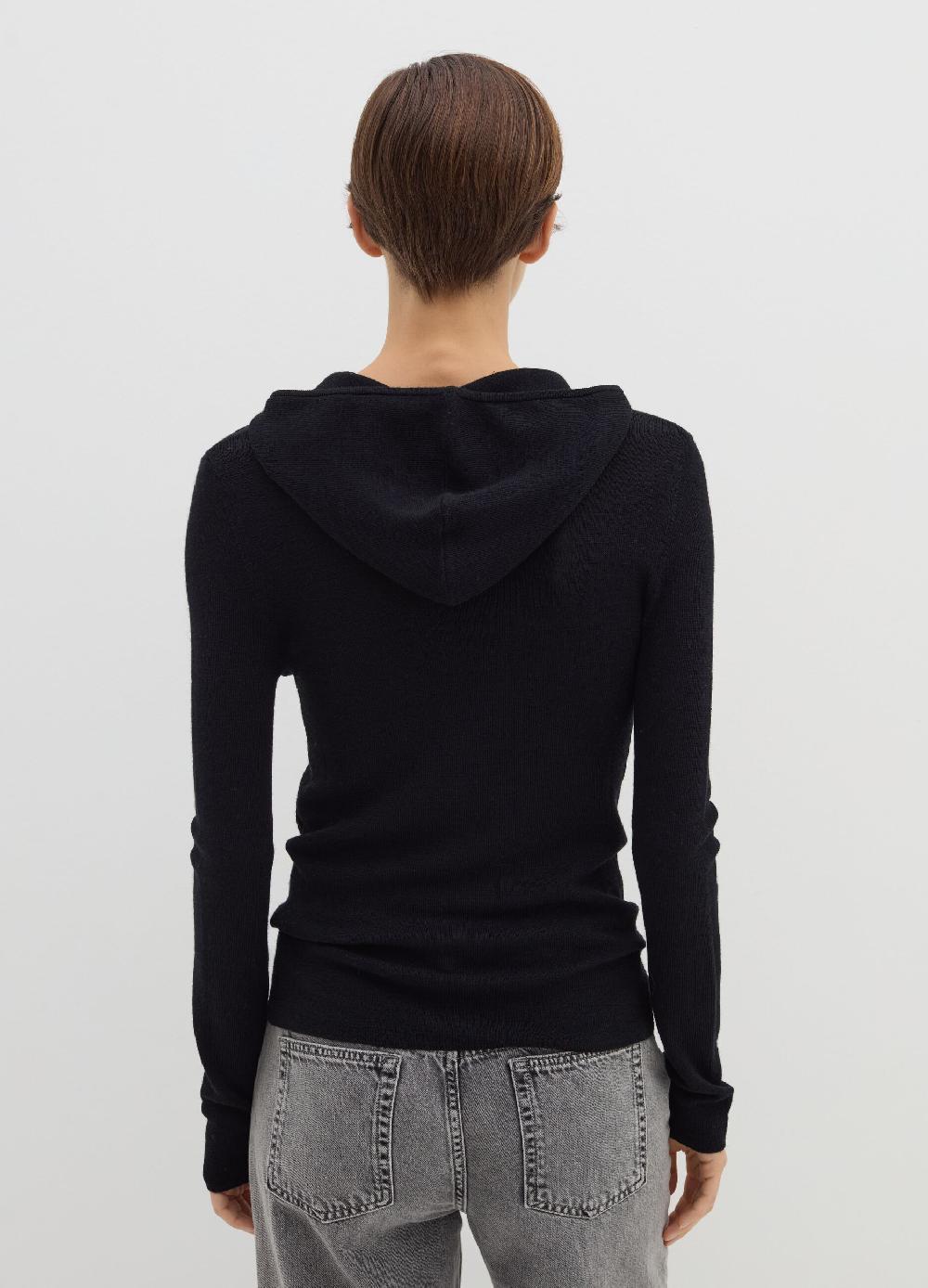 Stefanel Maglia in lana e seta con cappuccio Hotsell