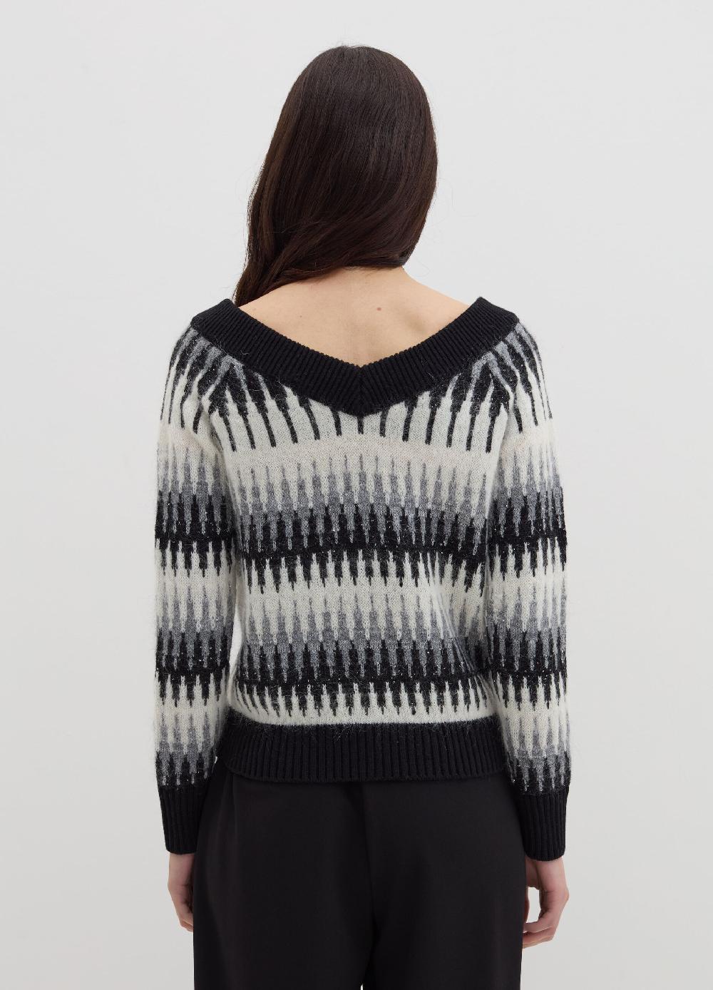 Stefanel Maglia jacquard con micro paillettes I Più Venduti