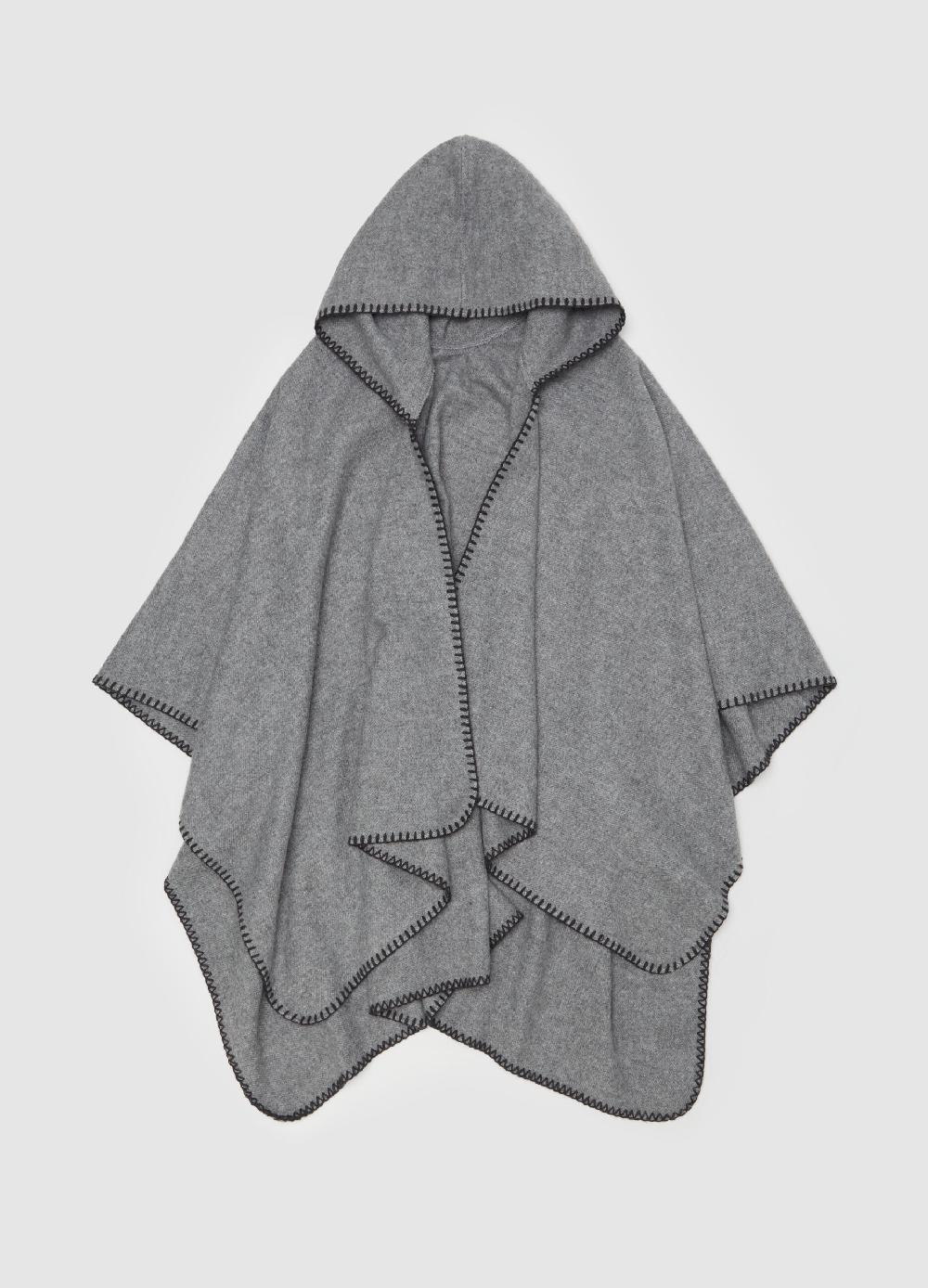 Stefanel Poncho aperto con cappuccio Italia