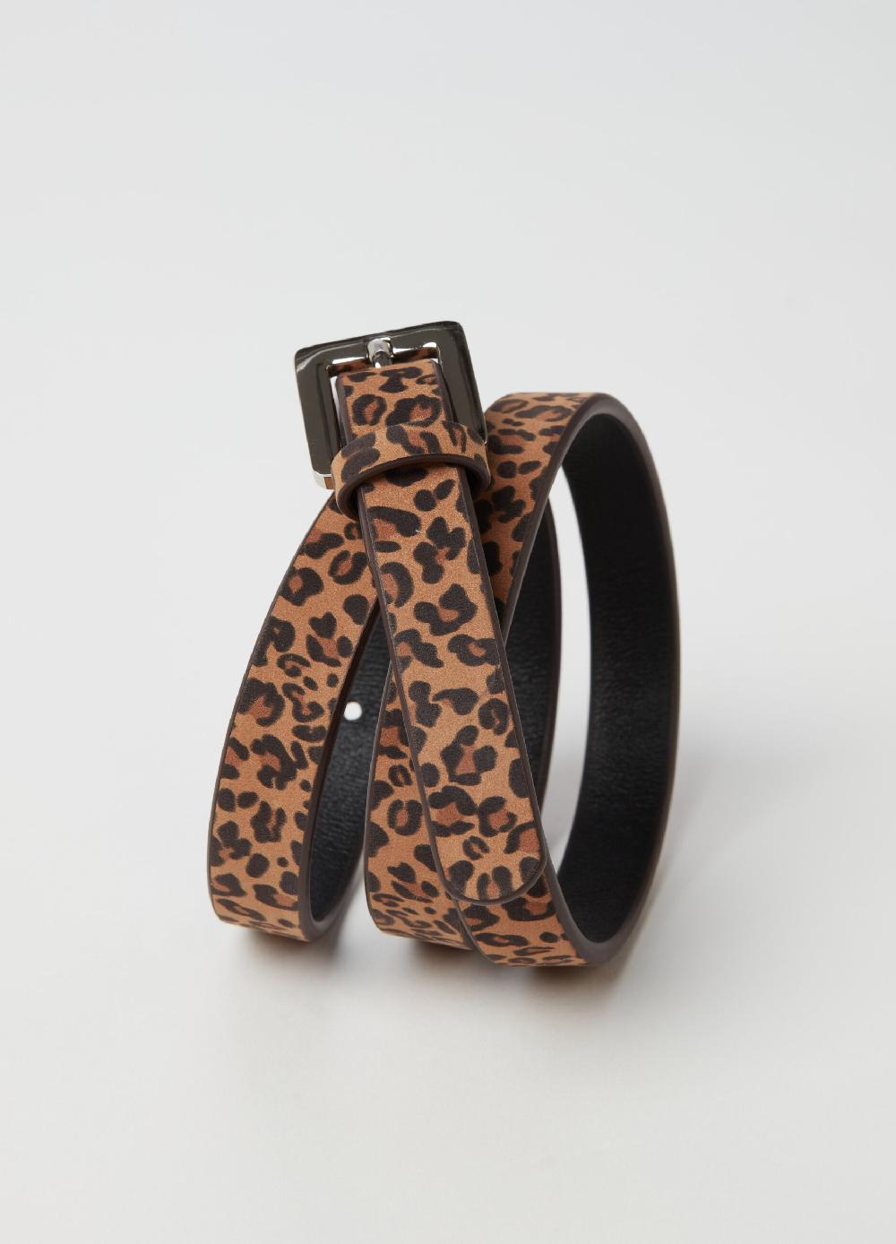 Stefanel Cintura in pelle animalier Soddisfazione Garantita