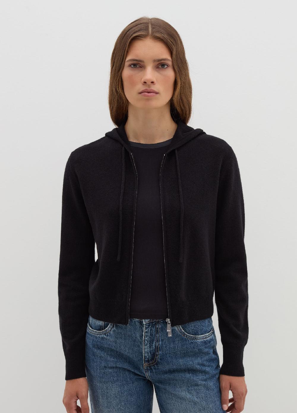 Stefanel Cardigan in lana e cashmere con cappuccio Convenienza