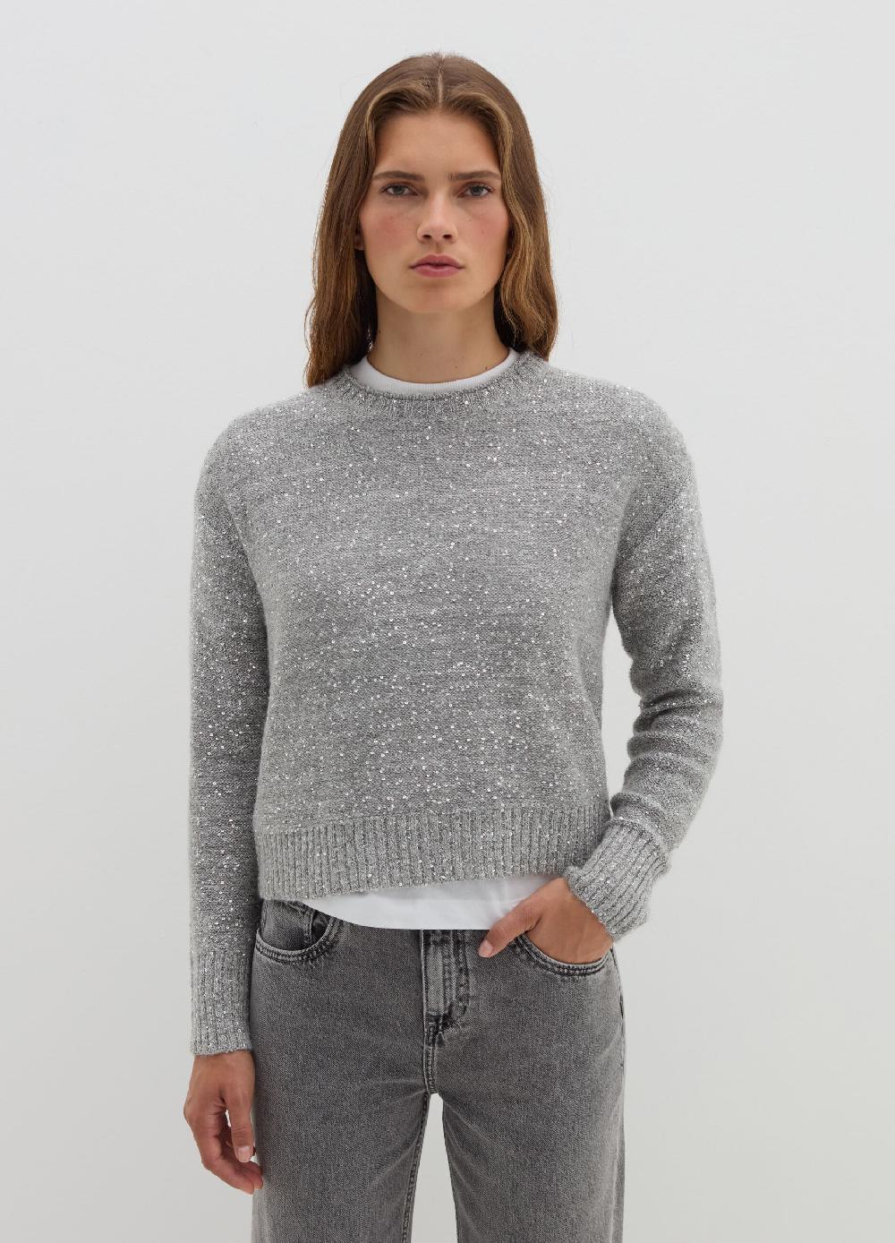 Stefanel Pullover in mohair con micro paillettes Presa