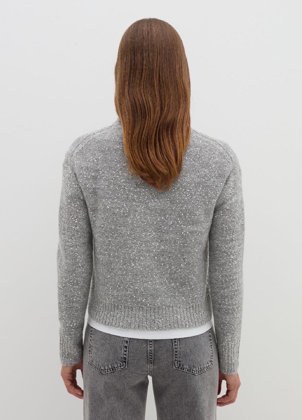 Stefanel Pullover in mohair con micro paillettes Presa