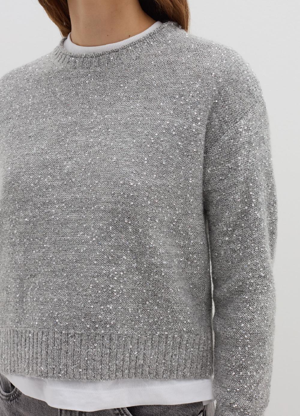Stefanel Pullover in mohair con micro paillettes Presa