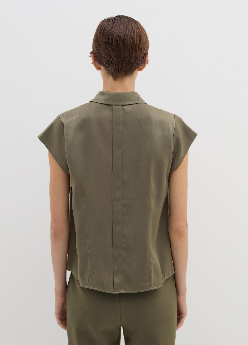 Stefanel Camicia in viscosa a maniche corte Outlet