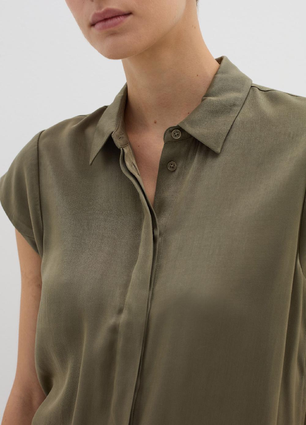 Stefanel Camicia in viscosa a maniche corte Outlet