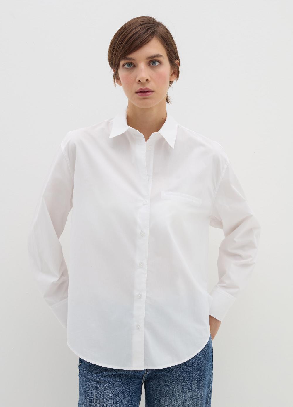 Stefanel Camicia in popeline tinta unita In Vendita