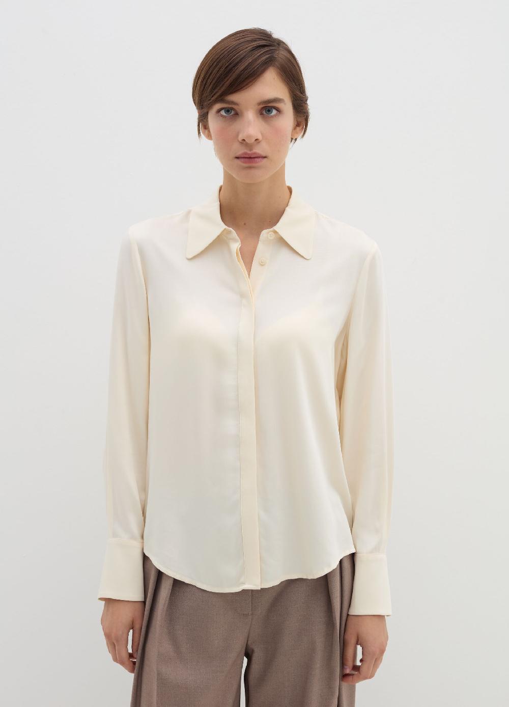 Stefanel Camicia in seta effetto satin Saldi