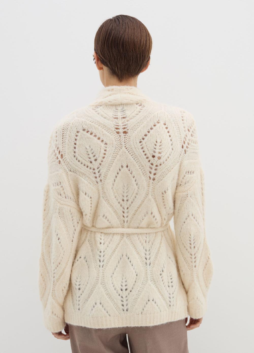 Stefanel Cardigan in alpaca con cintura Offerta natalizia
