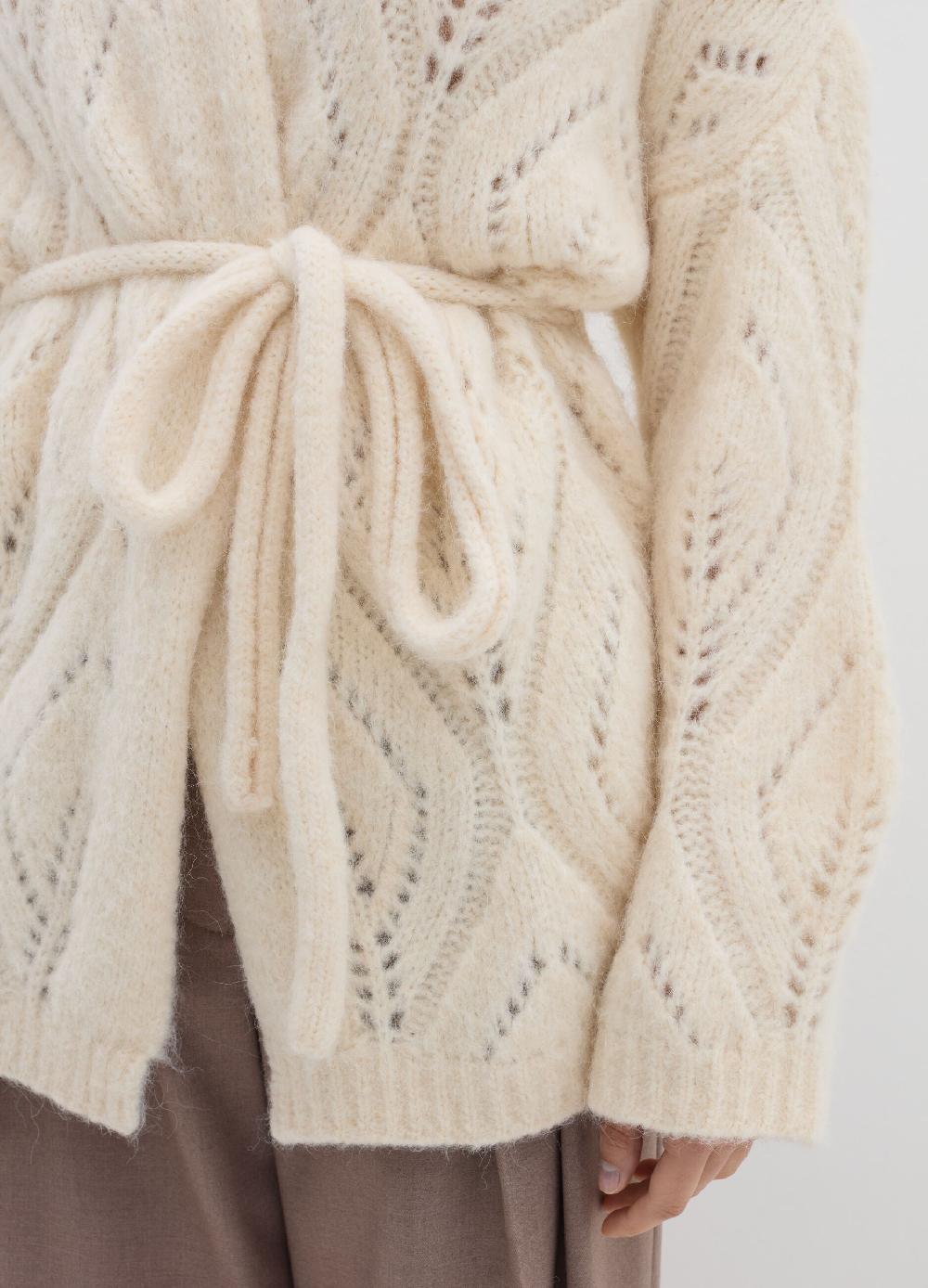 Stefanel Cardigan in alpaca con cintura Offerta natalizia