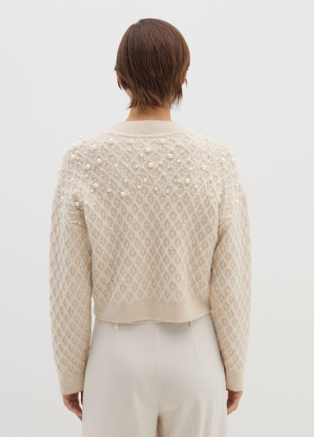 Stefanel Maglia a rombi con perle In Linea