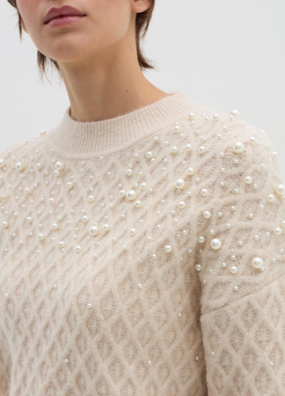 Stefanel Maglia a rombi con perle In Linea