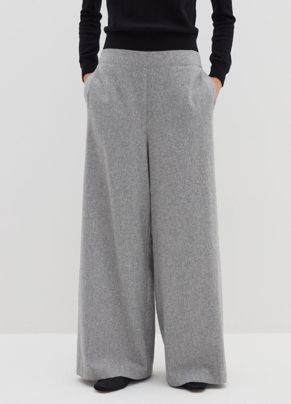 Stefanel Pantalone a gamba larga in misto lana Nuovo