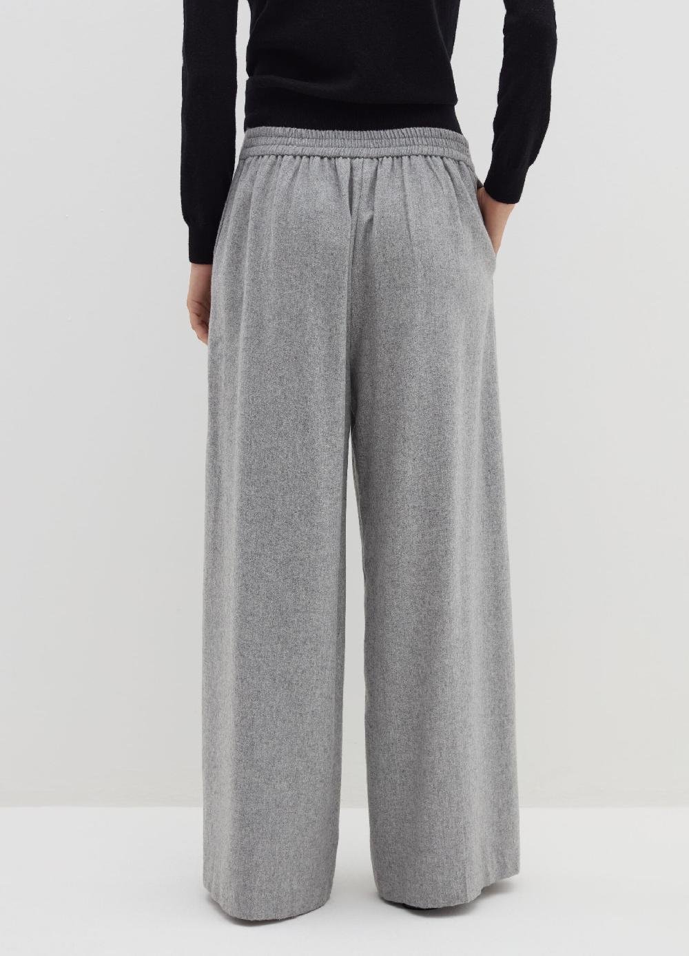 Stefanel Pantalone a gamba larga in misto lana Nuovo