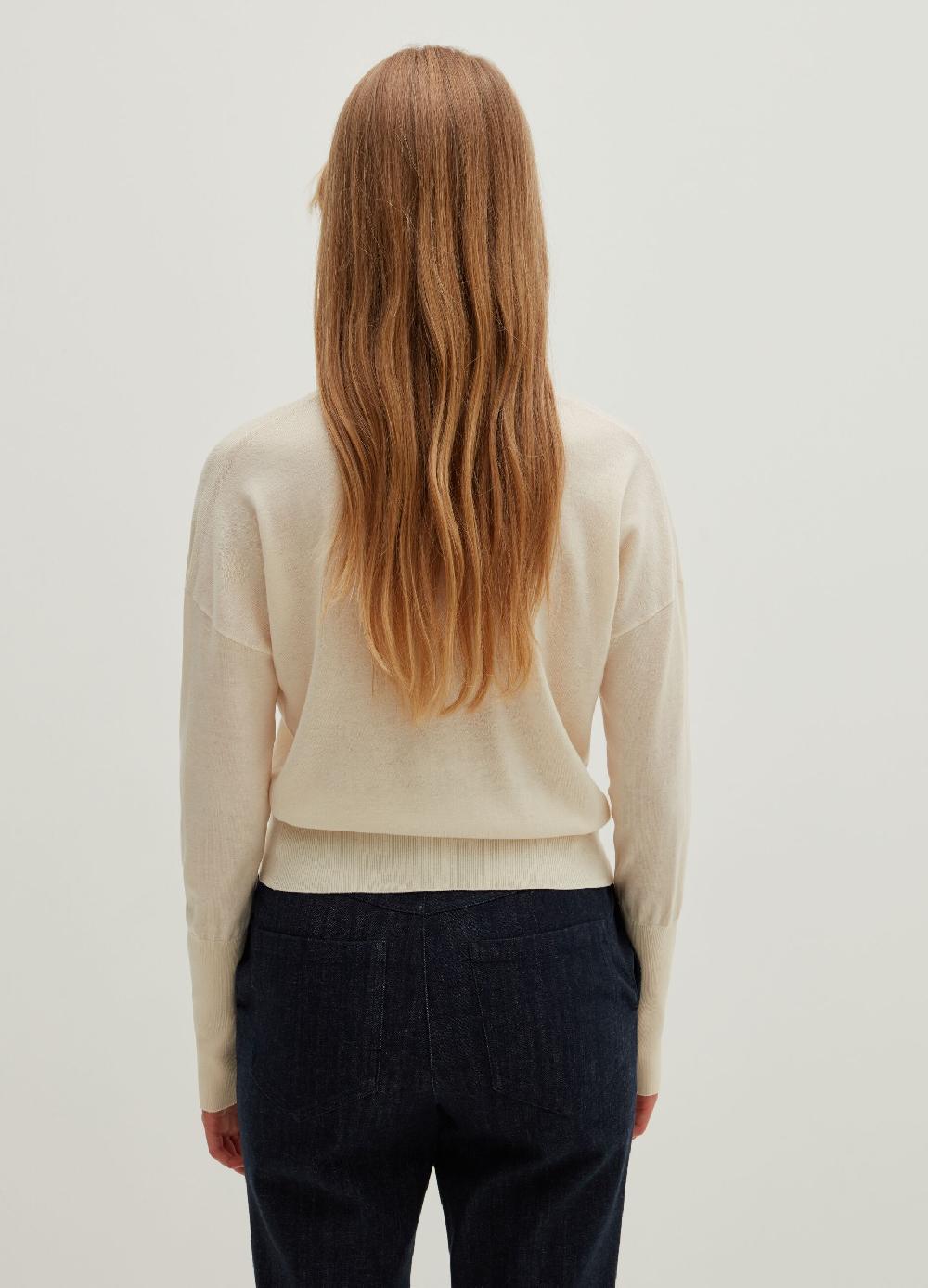 Stefanel Pullover in lana e seta con scollo a V Pezzi Unici