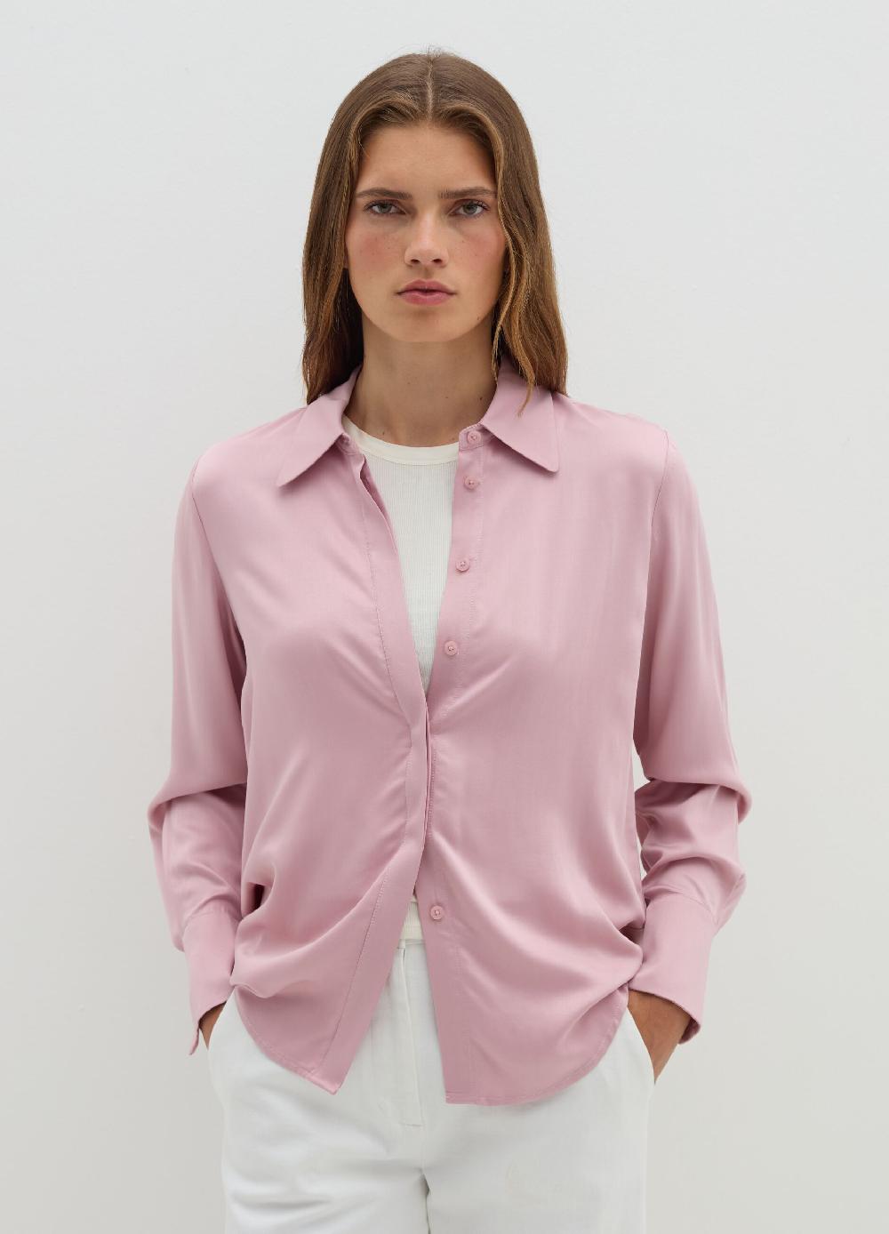 Stefanel Camicia in viscosa satin Consegna Veloce