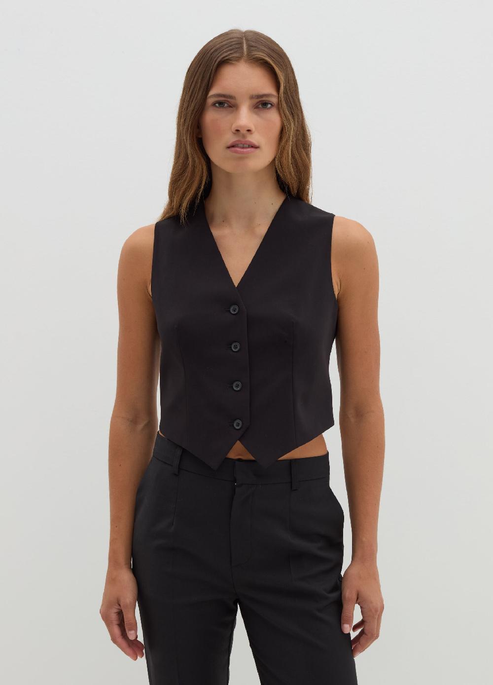 Stefanel Gilet in poly viscosa stretch Saldi