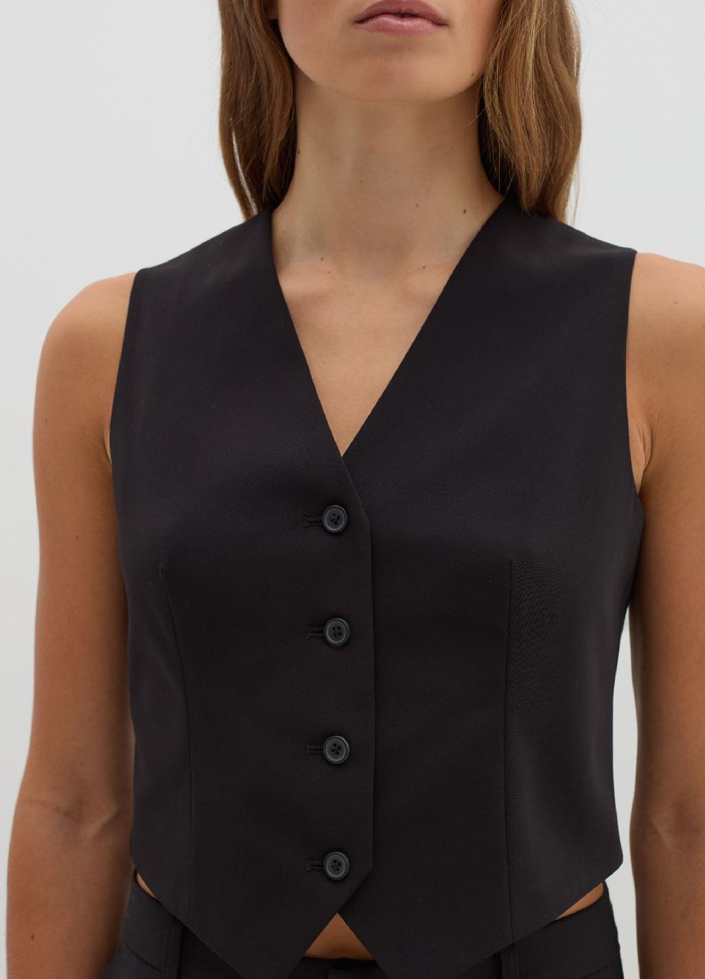Stefanel Gilet in poly viscosa stretch Saldi