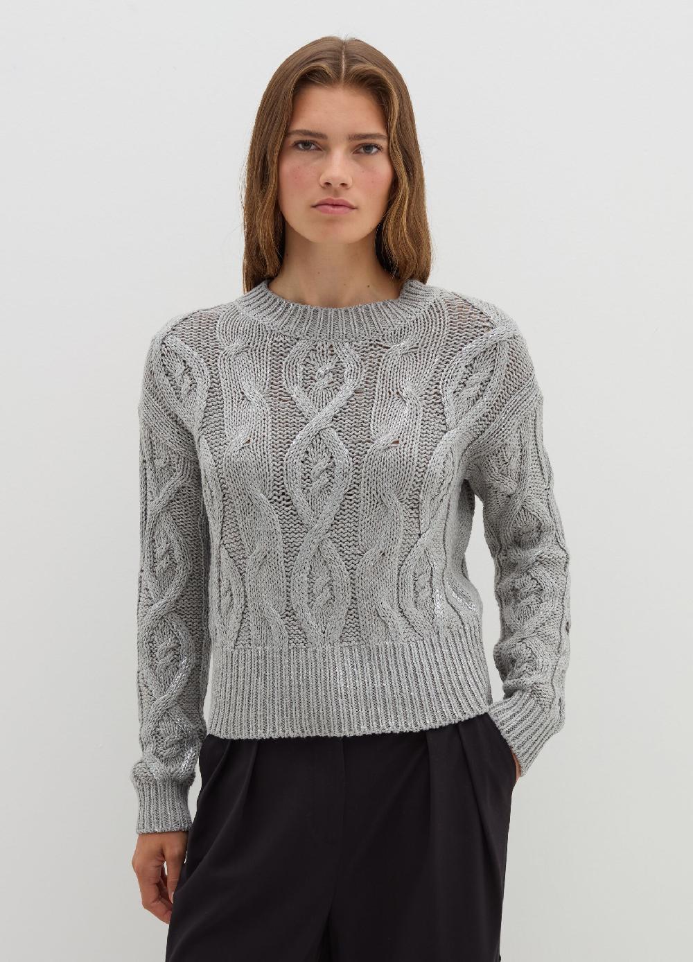 Stefanel Pullover a treccia in misto cotone Hotsell