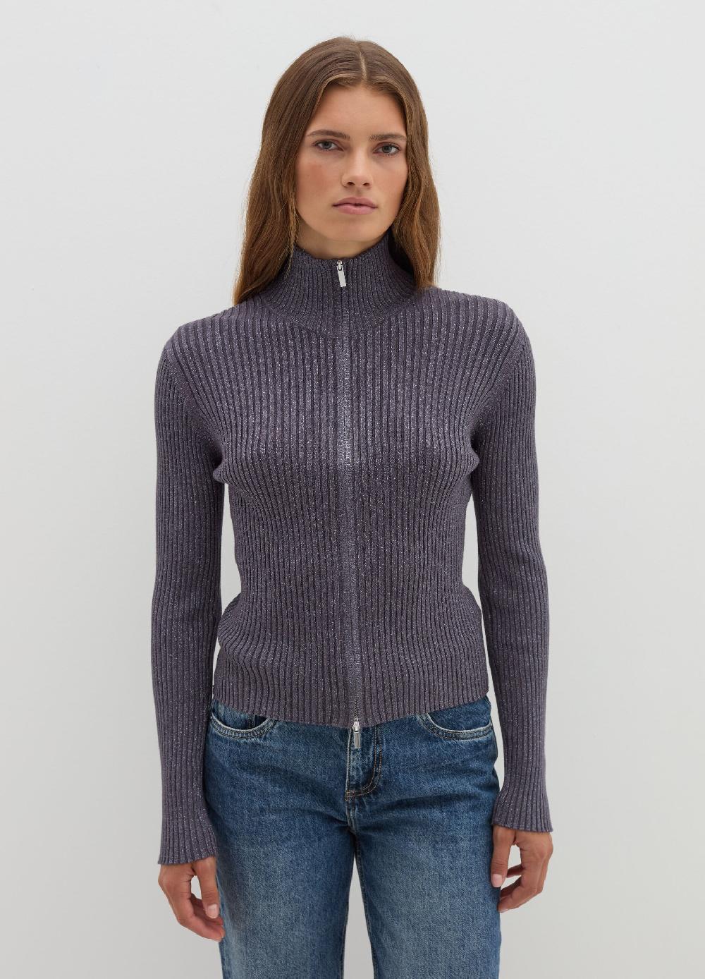 Stefanel Cardigan a costine full-zip Vendita Calda