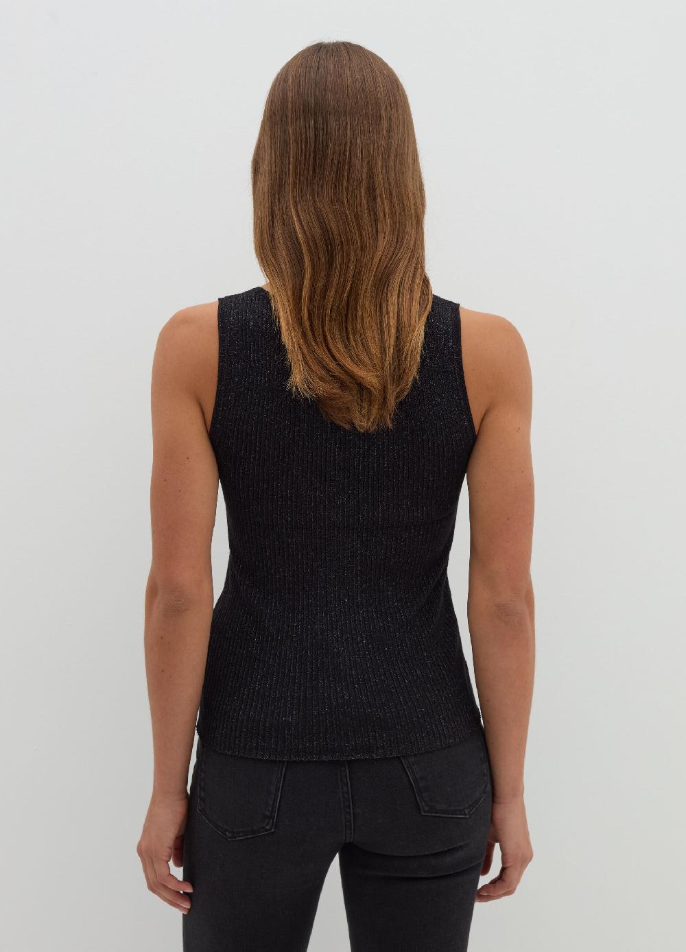 Stefanel Tank top a costine con lurex Vendita Economica