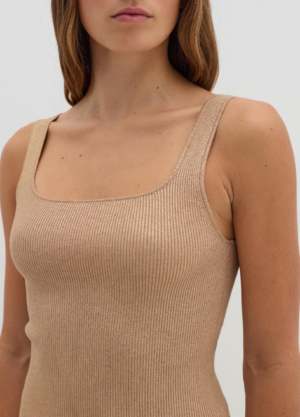 Stefanel Tank top a costine con lurex Vendite Flash