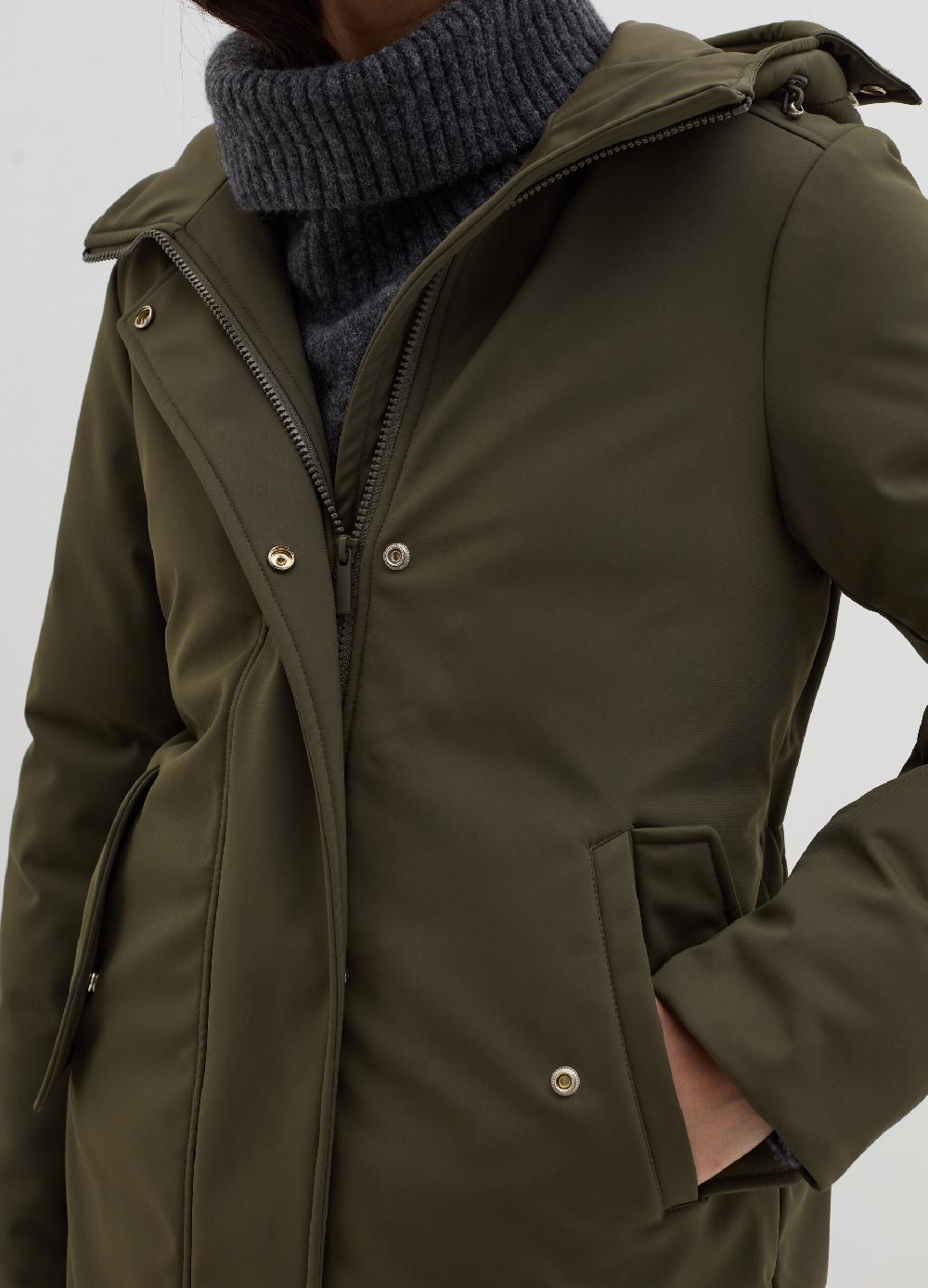 Stefanel Parka in tessuto tecnico con cappuccio Promozione