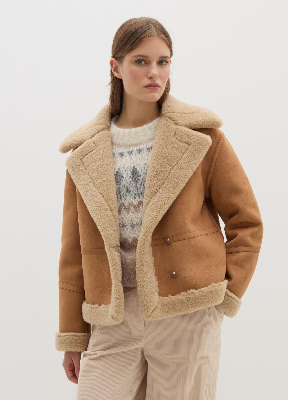 Stefanel Montone con interno in shearling Acquista Ora