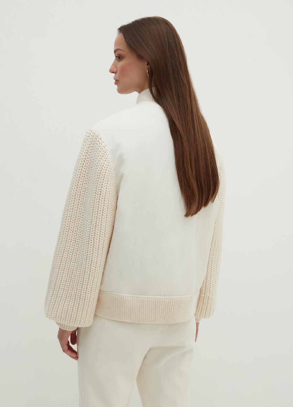 Stefanel Bomber oversize con maniche in maglia Sconto