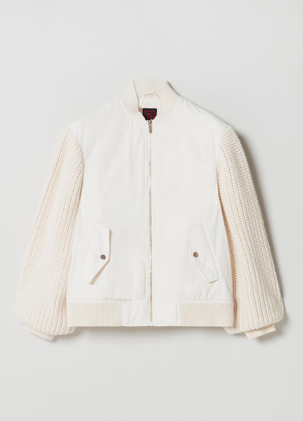 Stefanel Bomber oversize con maniche in maglia Sconto
