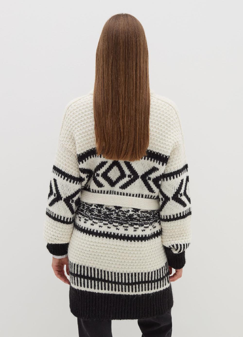 Stefanel Coatigan in stoppino con motivo jacquard Outlet