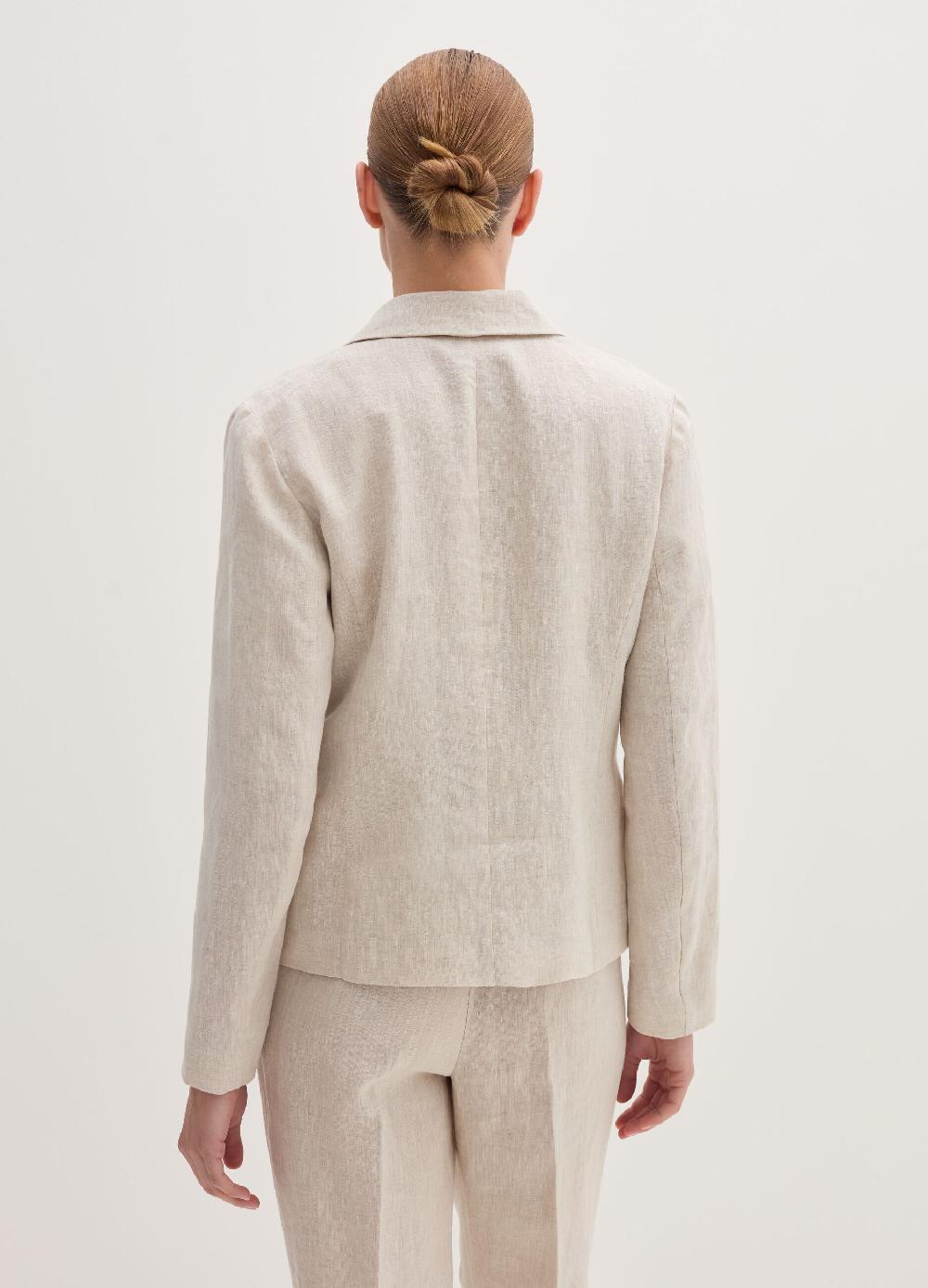 Stefanel Blazer regular fit monopetto in lino Vendite Flash