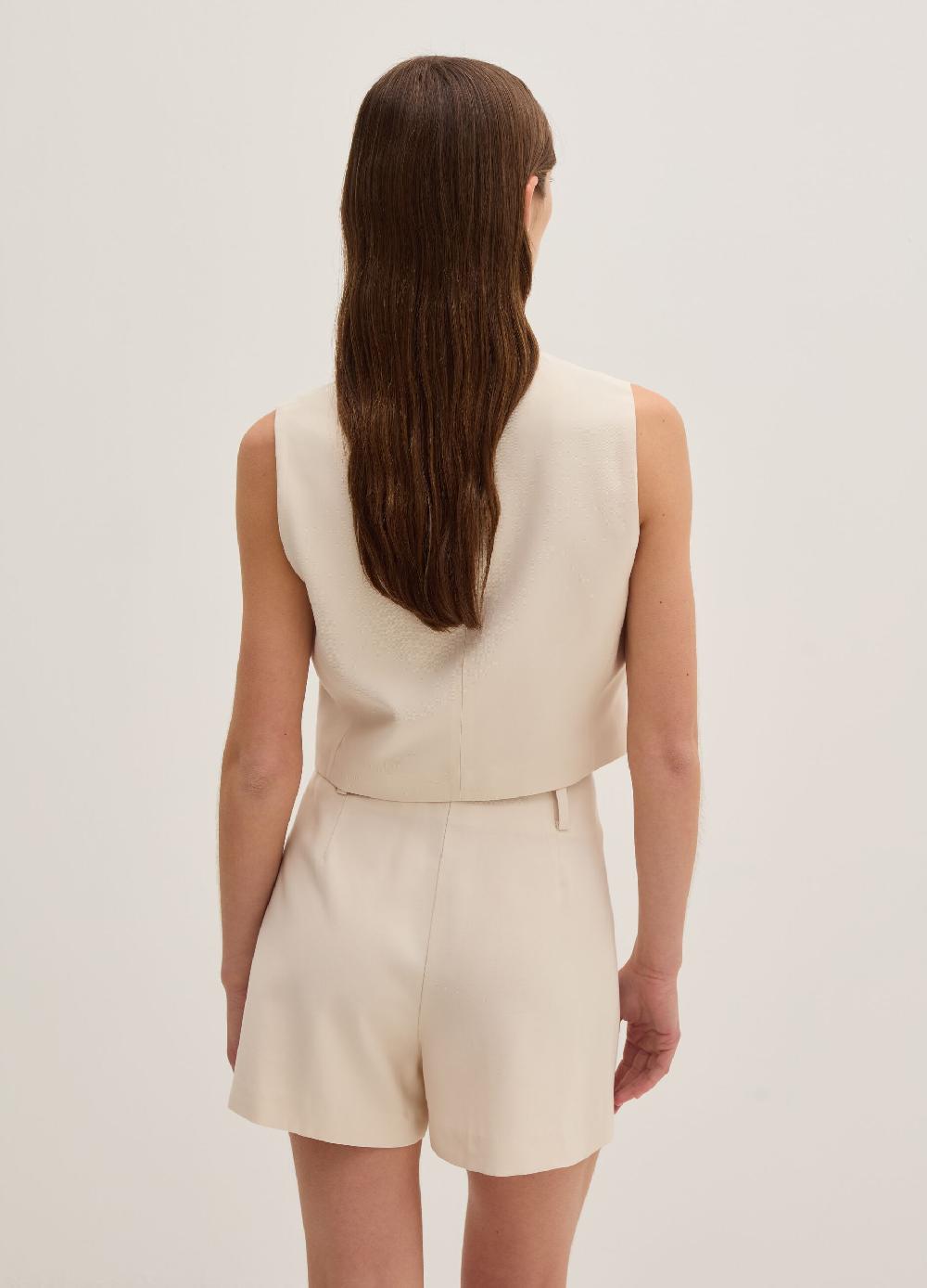 Stefanel Gilet monopetto in twill tecnico Negozio