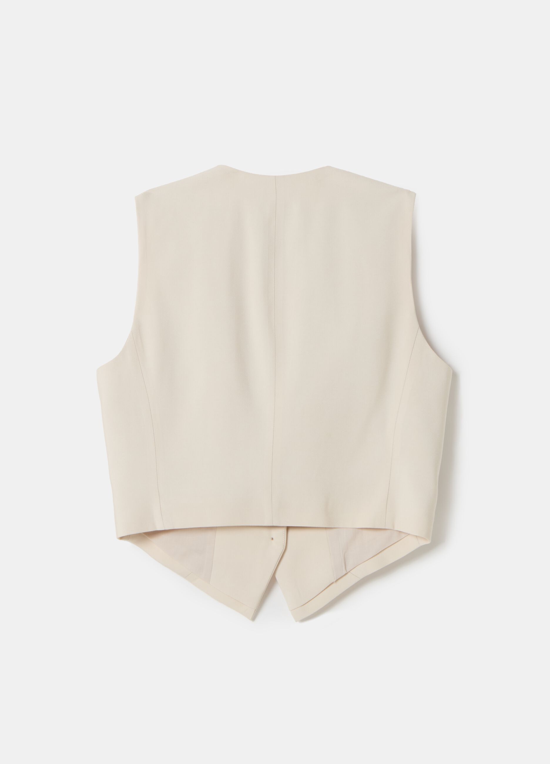 Stefanel Gilet monopetto in twill tecnico Negozio