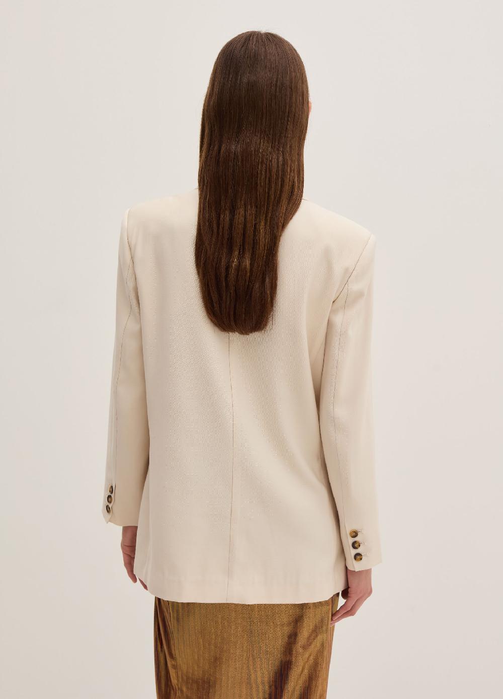 Stefanel Blazer fluido doppiopetto in twill tecnico In Saldo