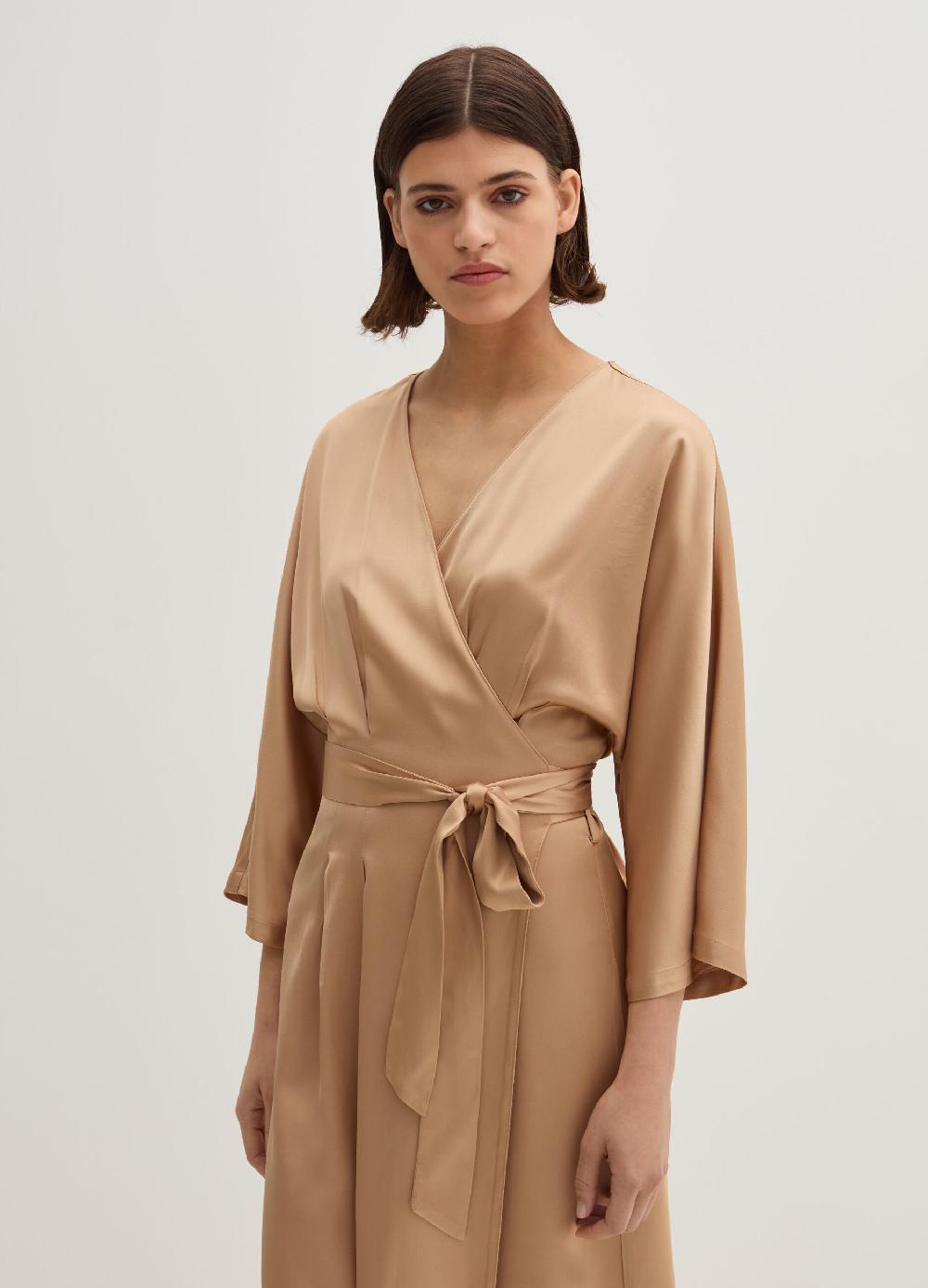 Stefanel Abito midi in satin con cintura Moda