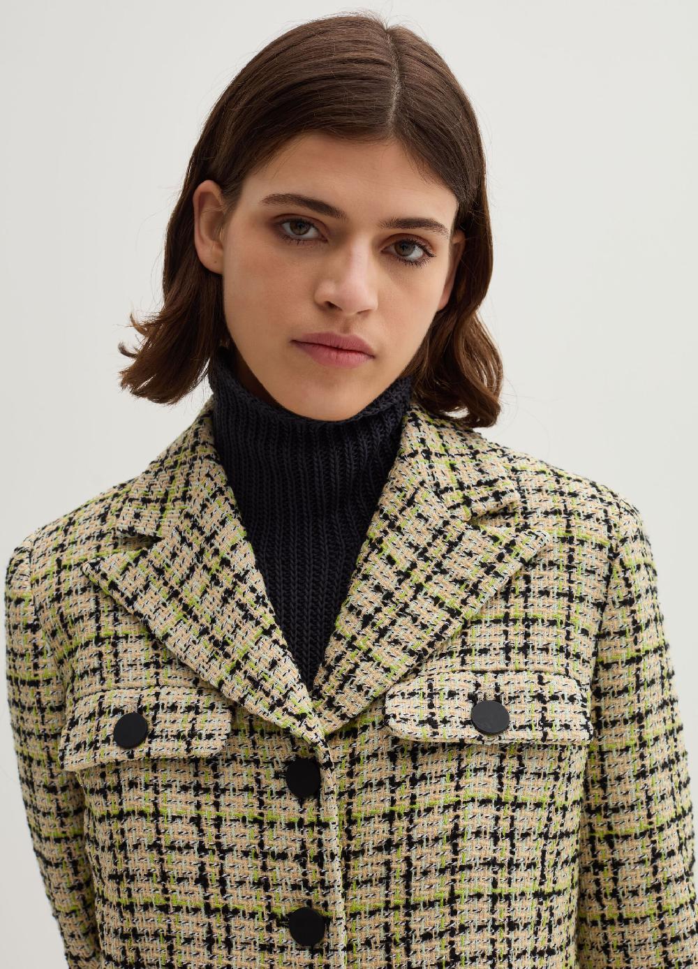 Stefanel Giacca corta in tweed In Linea