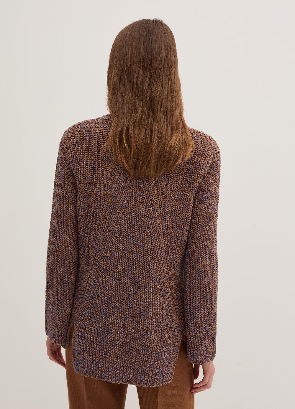 Stefanel Pullover con fantasia bicolore scollo a V Nuovo