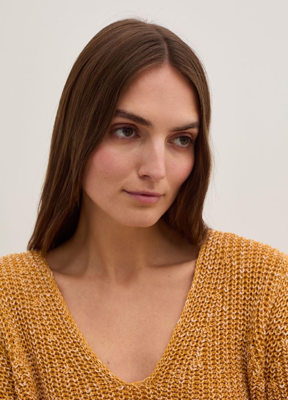 Stefanel Pullover con fantasia bicolore scollo a V Qualità