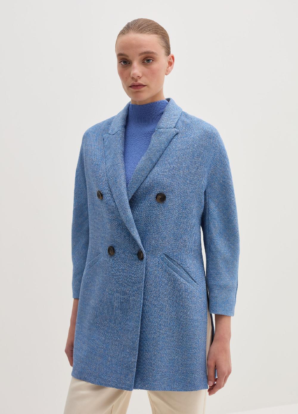 Stefanel Blazer doppiopetto con trama diagonale Pezzi Unici