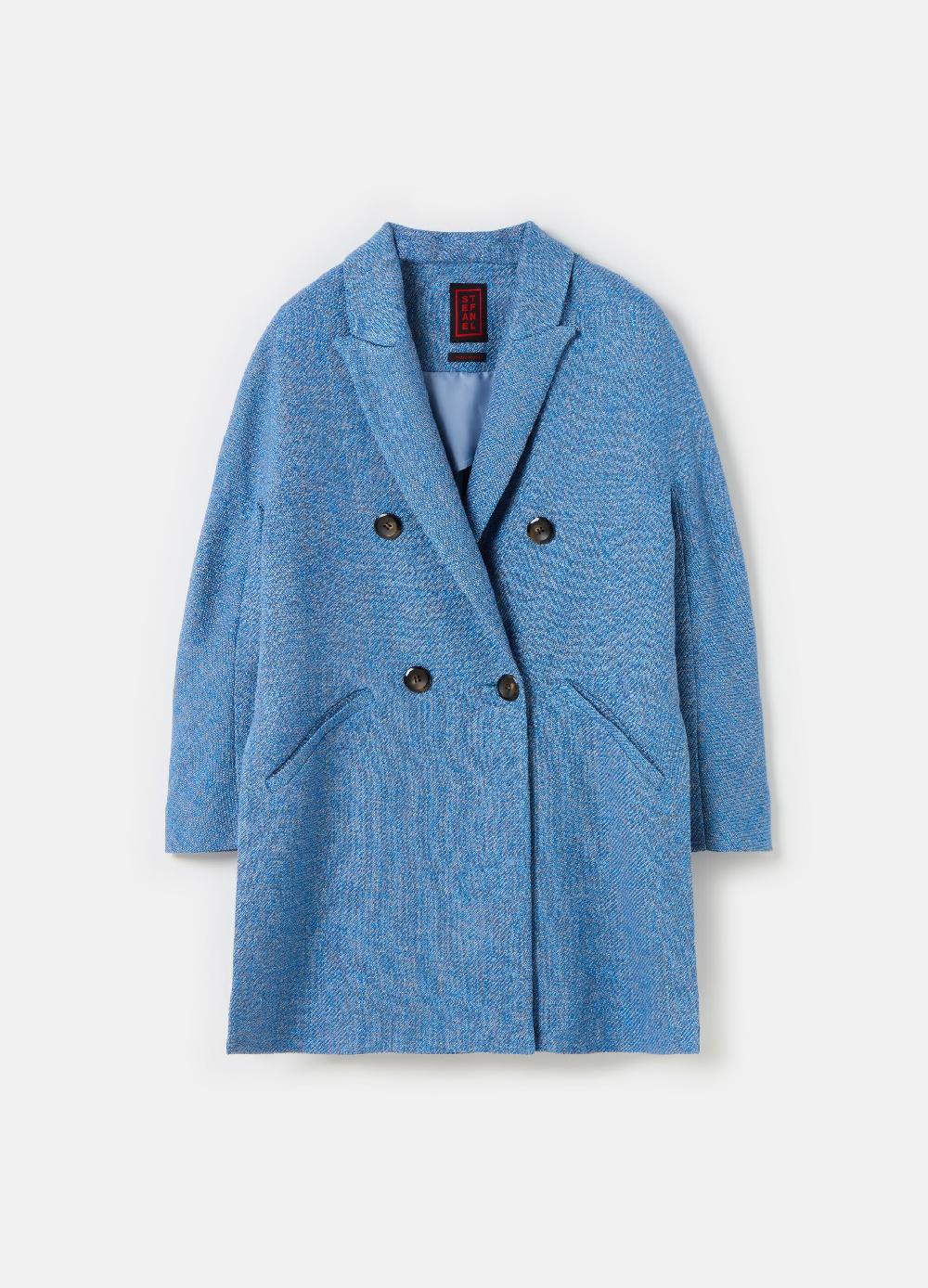 Stefanel Blazer doppiopetto con trama diagonale Pezzi Unici