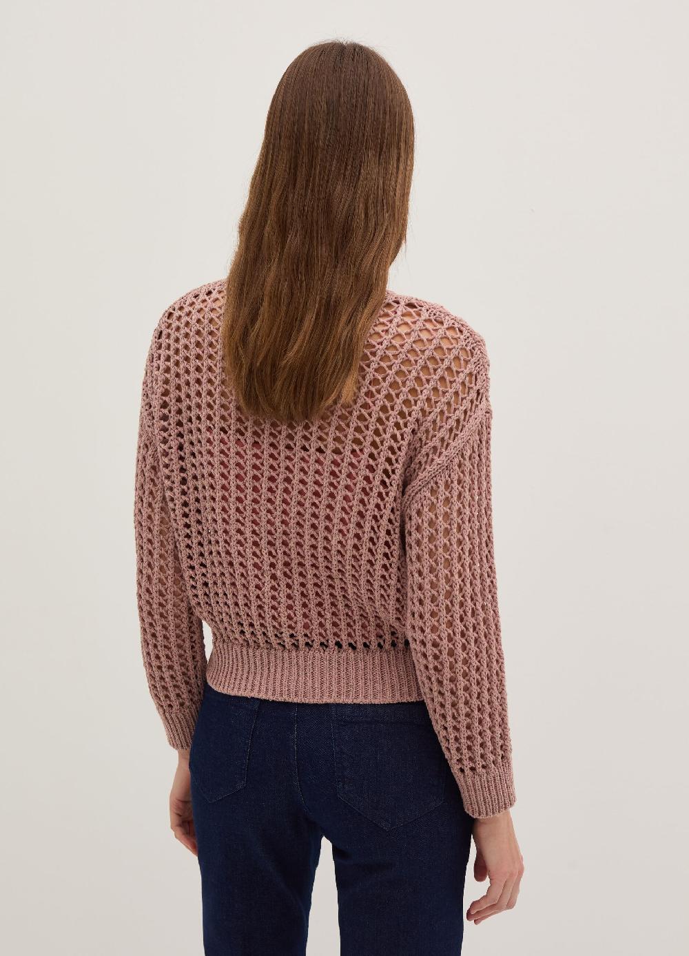 Stefanel Pullover con trama forata effetto mouline Soddisfazione Garantita