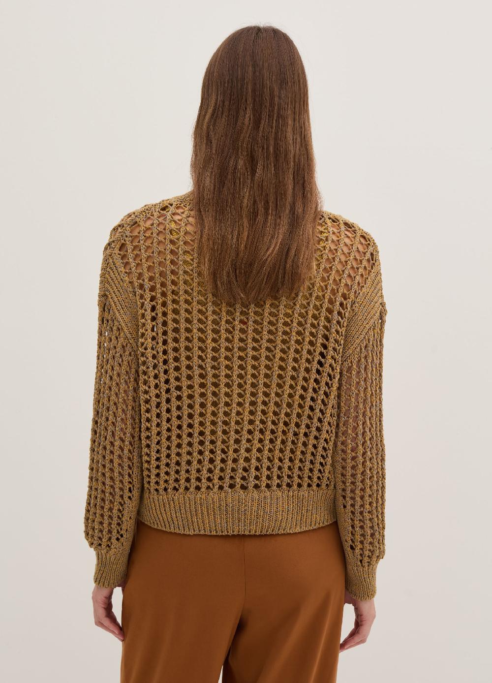 Stefanel Cardigan over trama forata effetto mouline Qualità Garantita