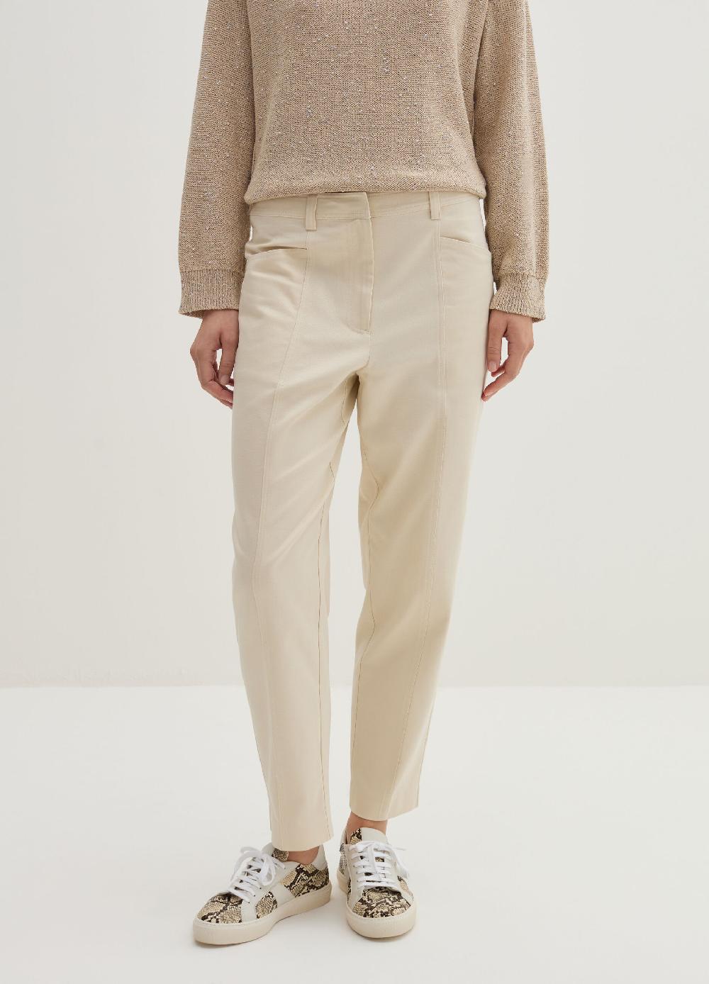 Stefanel Pantalone carrot fit in twill Promozione Limitata