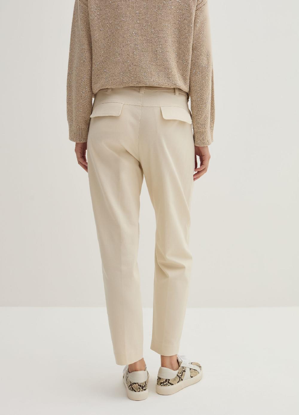 Stefanel Pantalone carrot fit in twill Promozione Limitata