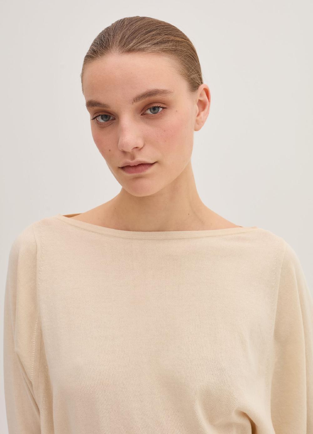Stefanel Maglia crop in crêpe con inserto in mesh Cyber Monday