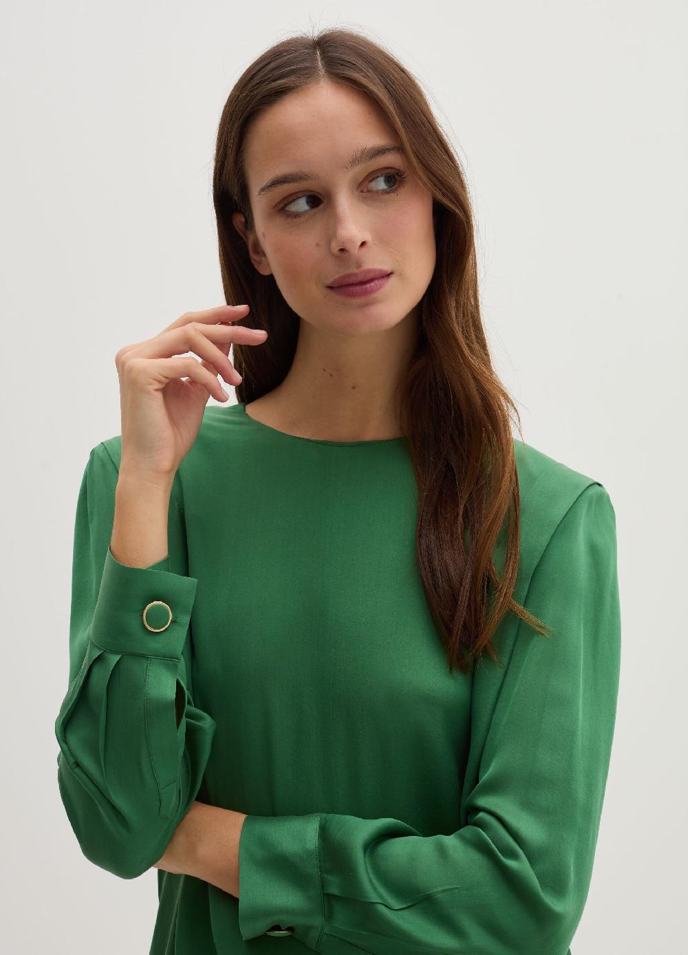 Stefanel Blusa in satin boxy fit Sconto