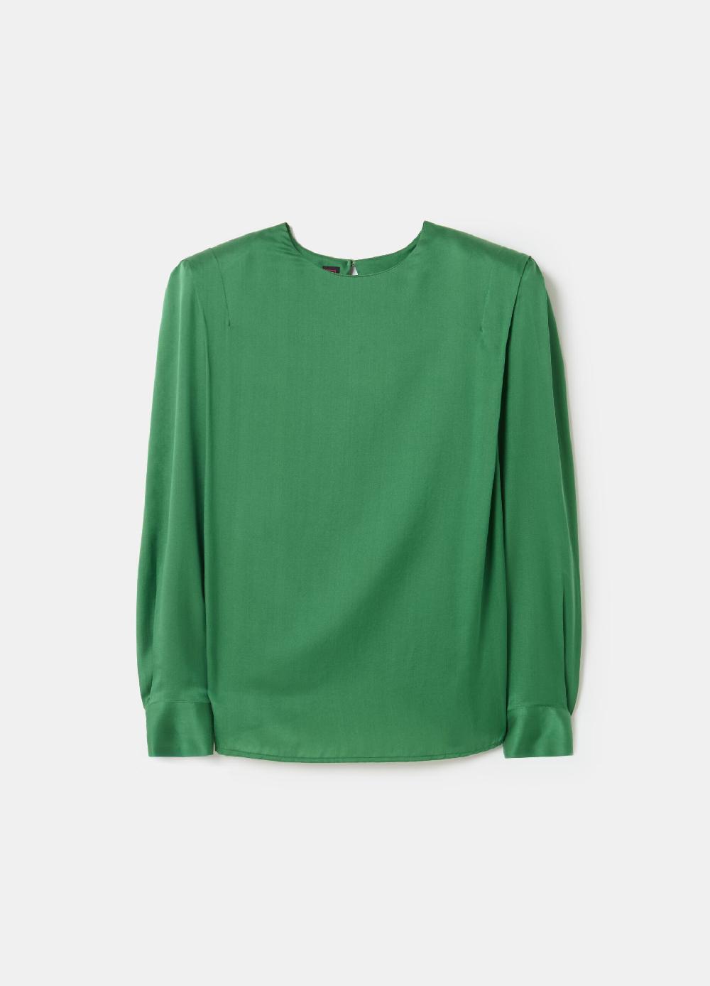 Stefanel Blusa in satin boxy fit Sconto